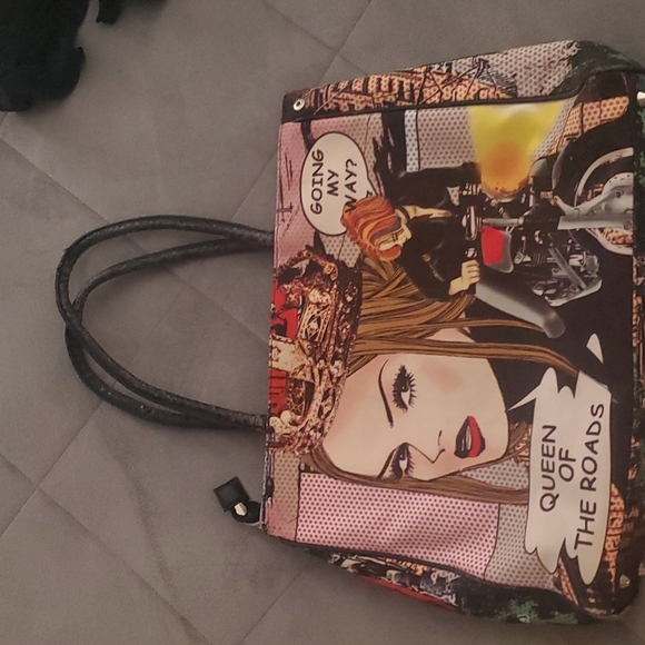 Tote Modern Anime Cartoon Style Moto Femme Fatale - Picture 7 of 9